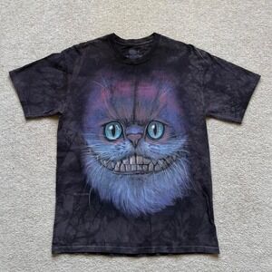 The Mountain‎ Cheshire Cat T-Shirt Alice in Wonderland Medium Tie Dye